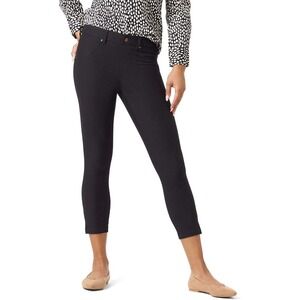 HUE Womens Essential Denim Capris Comfortable Pull On Pants Black Size SmalL NWT